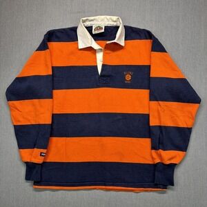 VTG Illinois Barbarian Rugby Shirt Blue Orange Fighting Illini 90s Men's Medium